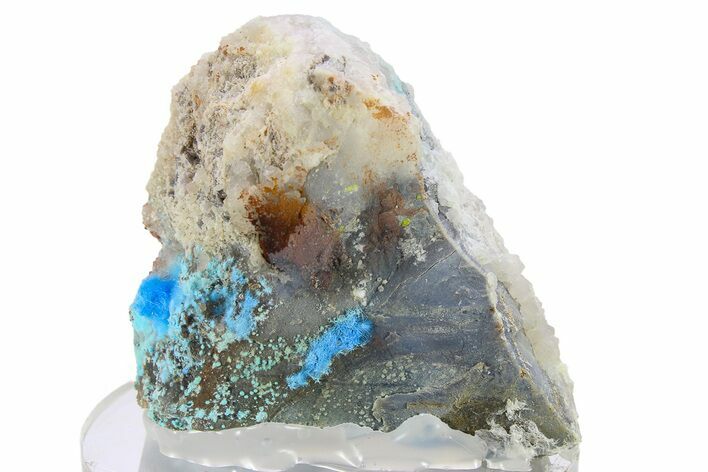 Vibrant Blue Cyanotrichite with Fluorite - China #277292